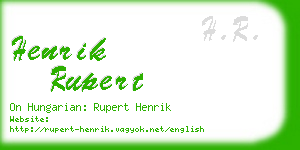 henrik rupert business card